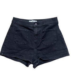 Black High Wasted Abercrombie & Fitch Jean Shorts size 6